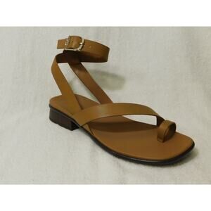 W626 Naturalizer Saddle Tan Leather Birch Ankle Straps Sandals Size 9 M
